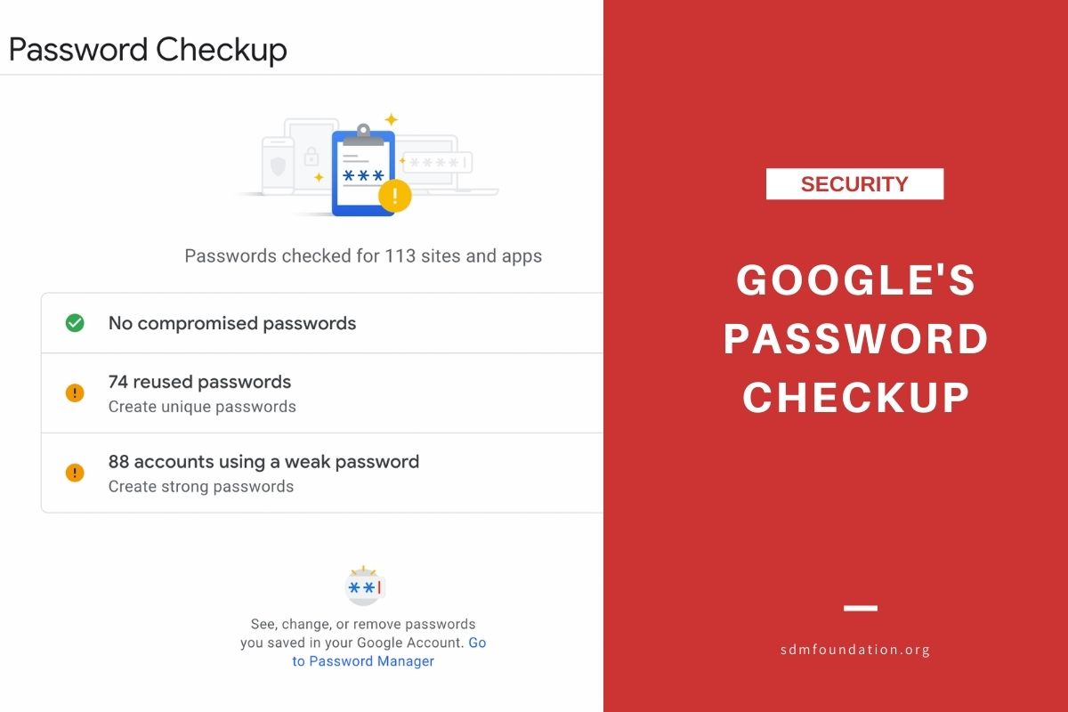 How To Use Google's Password Checkup - SDM Foundation